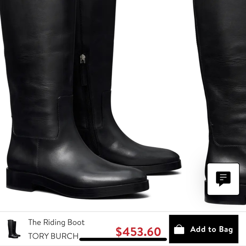 Tory Burch Black Leather Women Boots Size 8